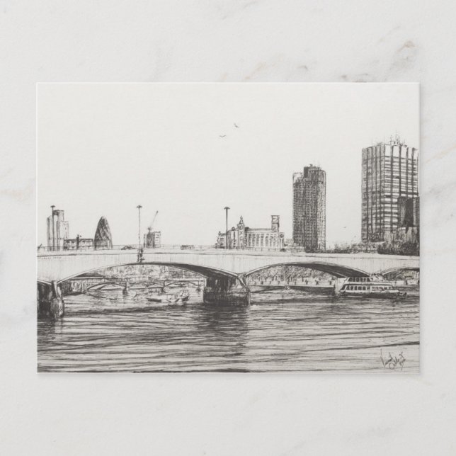 Waterloo Bridge London. 31/10/2006 Postcard (Front)