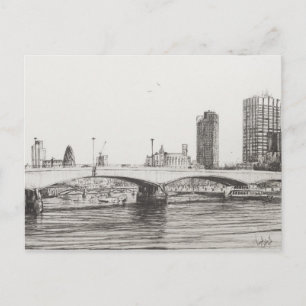 Waterloo Bridge London. 31/10/2006 Postcard