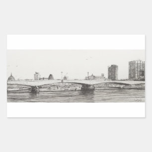 Waterloo Bridge London. 31/10/2006 Rectangular Sticker