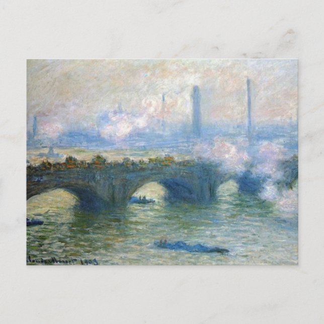 Waterloo Bridge London, Monet Postcard (Front)