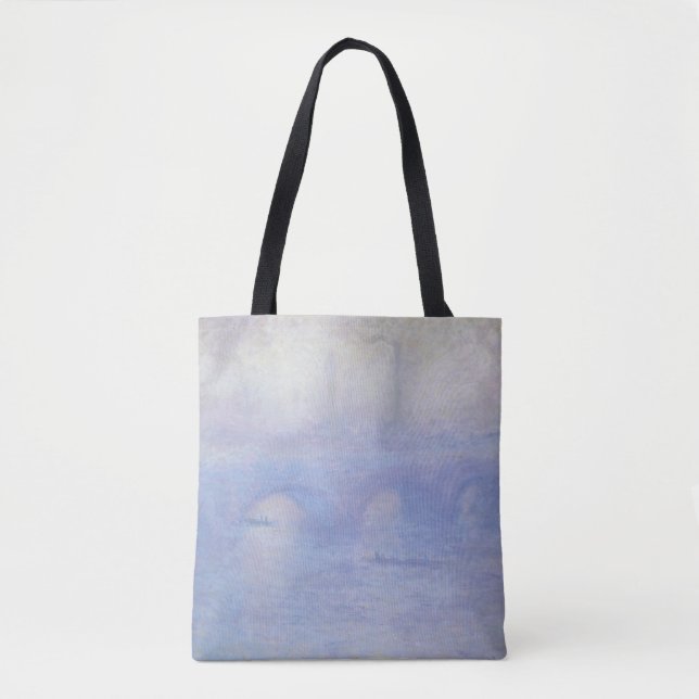 Waterloo Bridge, Mist Effect by Claude Monet Tote Bag (Front)