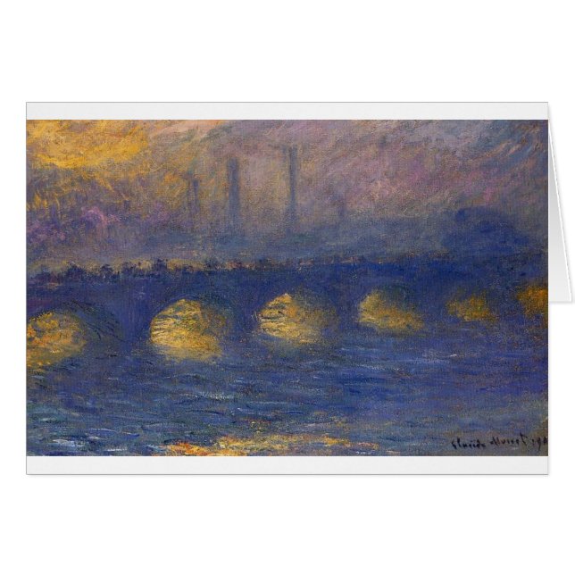 Waterloo Bridge, Overcast Weather by Claude Monet (Front Horizontal)