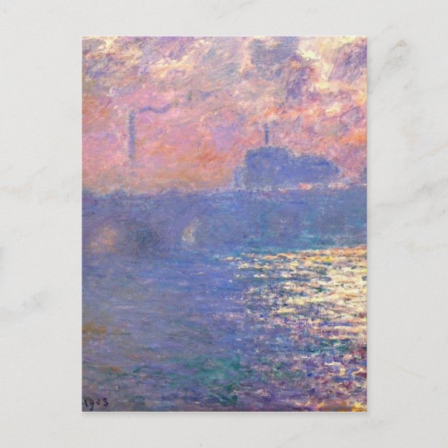 Waterloo Bridge, Sunlight Effect by Claude Monet Postcard (Front)