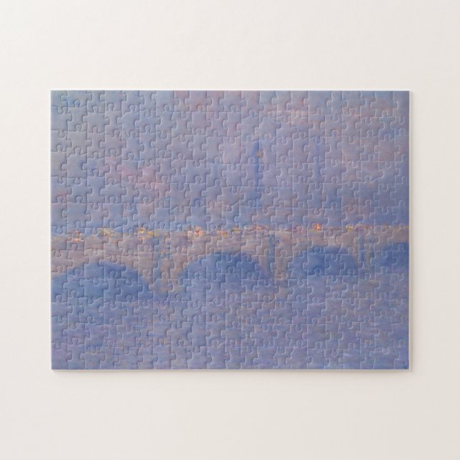 Waterloo Bridge Sunlight Effect Monet Painting Jigsaw Puzzle (Horizontal)