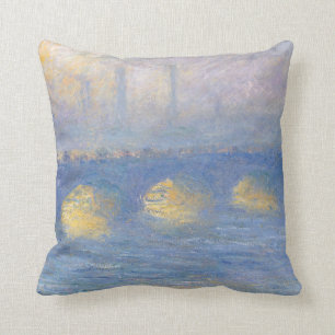 Waterloo Bridge, temps couvert 1904 Cushion