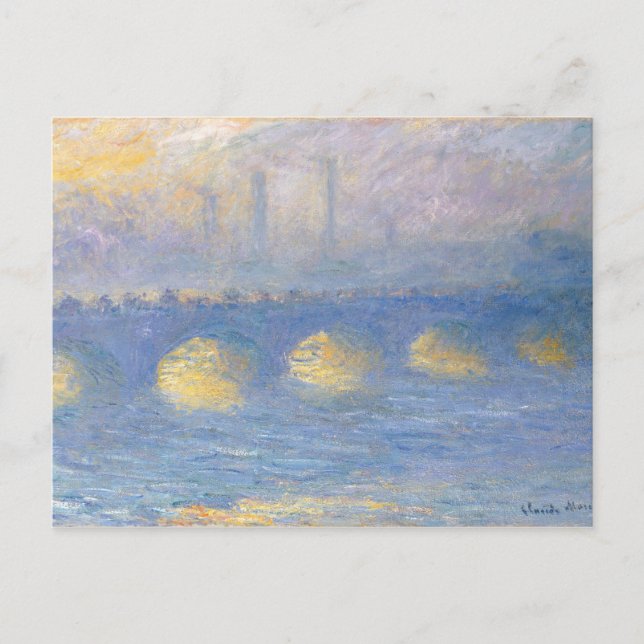 Waterloo Bridge, temps couvert | 1904 Postcard (Front)