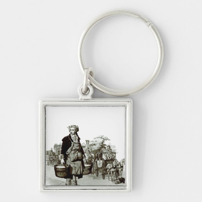 Waterman at a Coach Stand, 1805 Key Ring (Front)
