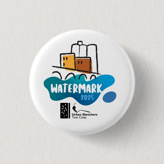 Watermark 2025 3 cm round badge (Front)