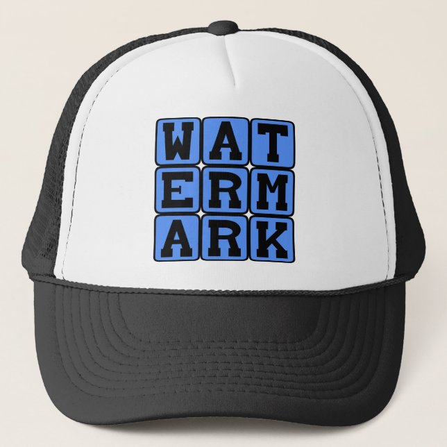 Watermark, Copyright Device Trucker Hat (Front)