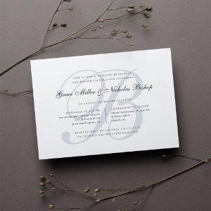 Watermark   Elegant Monogram Rehearsal Dinner Invitation