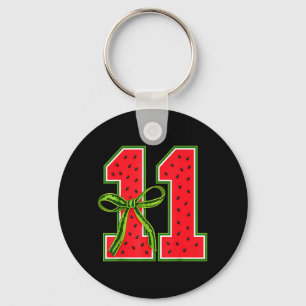 Watermelon 11th Birthday Girls 11 Years Old Summer Key Ring