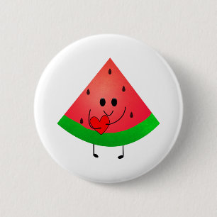 watermelon 6 cm round badge