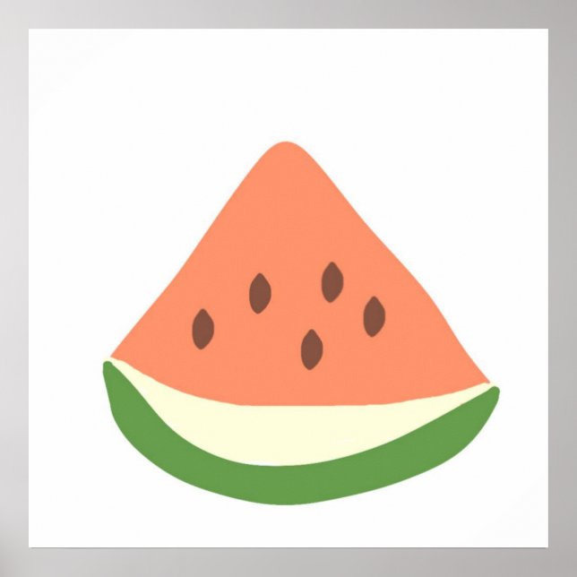 watermelon abstract art poster (Front)