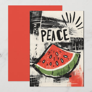 Watermelon Abstract Elegance Hues: فلسطين Invitation