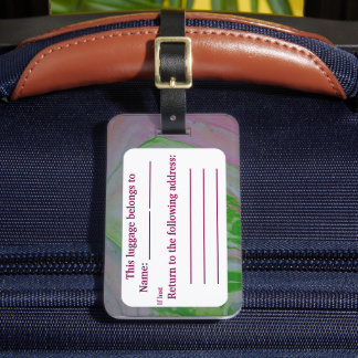 Watermelon Acrylic Pour Luggage Tag