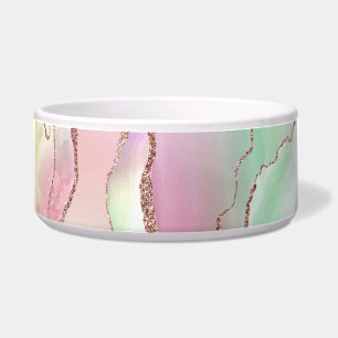 Watermelon Agate Neo Mint Green and Cassis Pink