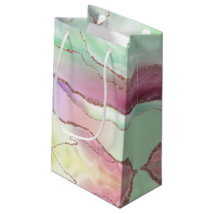 Watermelon Agate Neo Mint Green and Cassis Pink Small Gift Bag