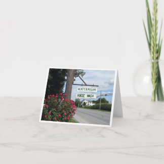 Watermelon and Horse Wash Sign (horizontal) Card