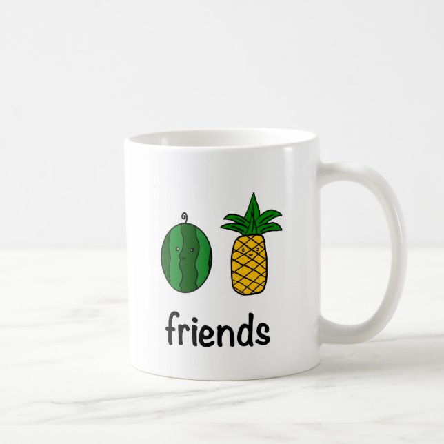 Watermelon and Pineapple Friends Coffee Mug (Right)
