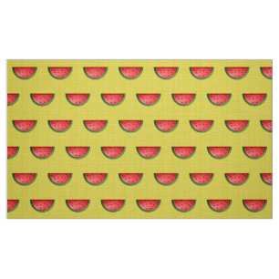 Watermelon and Polka Dots Fabric