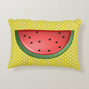 Watermelon and Polks Dots Decorative Cushion