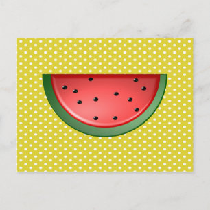 Watermelon and Polks Dots Postcard