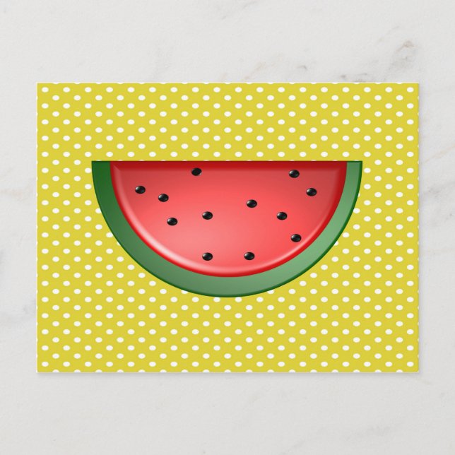 Watermelon and Polks Dots Postcard (Front)