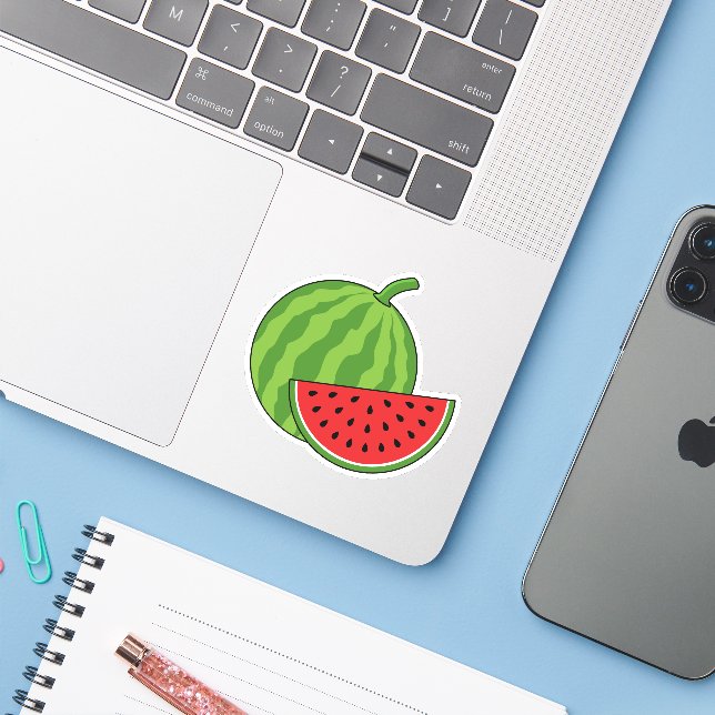 Watermelon and Slice (Laptop w/ iPhone)