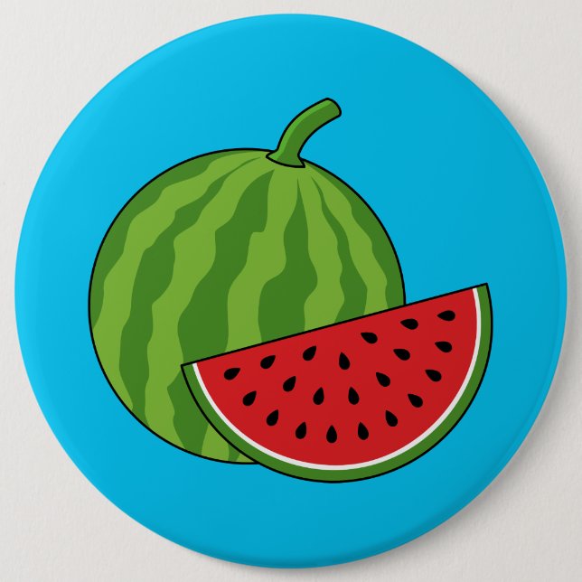 Watermelon and Slice 6 Cm Round Badge (Front)