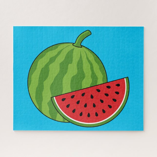 Watermelon and Slice Jigsaw Puzzle (Horizontal)