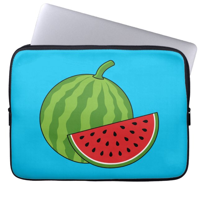 Watermelon and Slice Laptop Sleeve (Front)