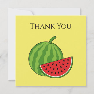 Watermelon and Slice Personalise Thank You Card