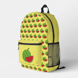 Watermelon and Slice Printed Backpack