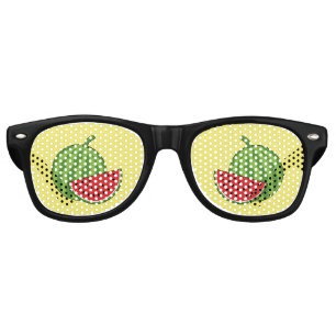 Watermelon and Slice Retro Sunglasses