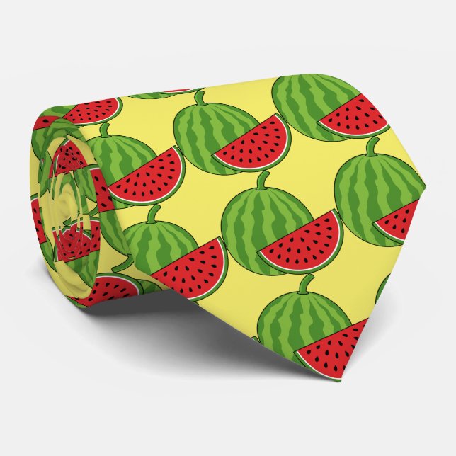 Watermelon and Slice Tie (Rolled)