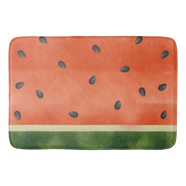 Watermelon Any Way You Slice it Summer Fruit Bath Mat (Front)
