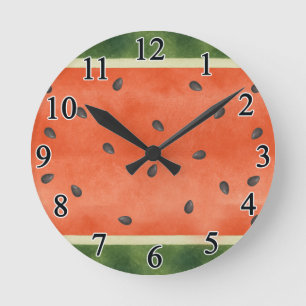 Watermelon Any Way You Slice it Summer Fruit Round Clock