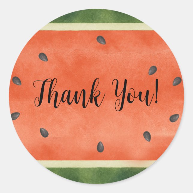 Watermelon Any Way You Slice it Summer Party Classic Round Sticker (Front)