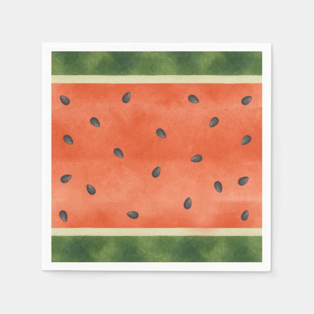 Watermelon Any Way You Slice it Summer Party Napkin (Front)