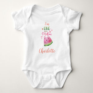 Watermelon baby bodysuite One in a melon girl Bodysuit