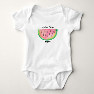 Watermelon Baby Custom Name Bodysuit