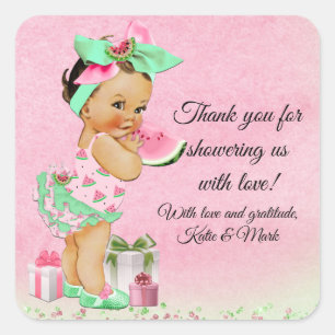 Watermelon Baby Shower Favour Stickers