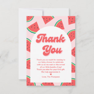 Watermelon Baby Shower Thank You Card
