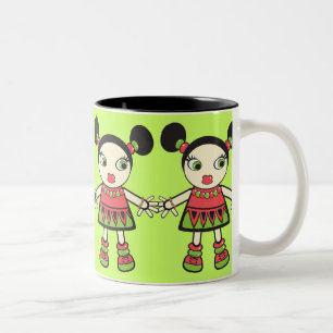 Watermelon baby Two-Tone coffee mug