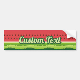 Watermelon Background Bumper Sticker