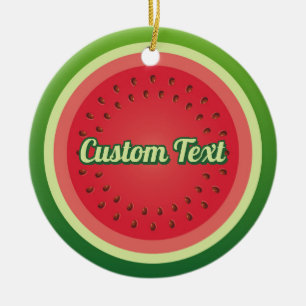 Watermelon Background Ceramic Ornament