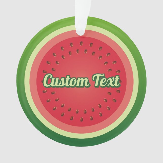 Watermelon Background Ornament (Front)