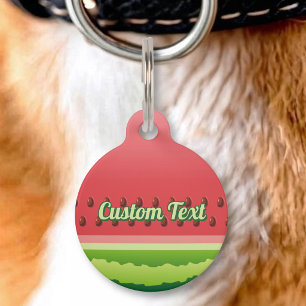 Watermelon Background Pet Name Tag