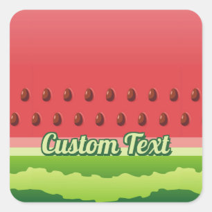 Watermelon Background Square Sticker