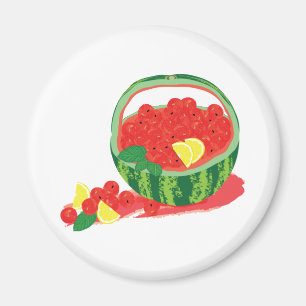 watermelon basket magnet